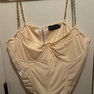 Tan corset top
